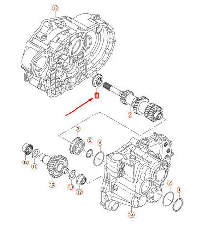NEW AUDI A1 8X MANUAL TRANSMISSION ROLLER SLEEVE 02T311373L ORIGINAL