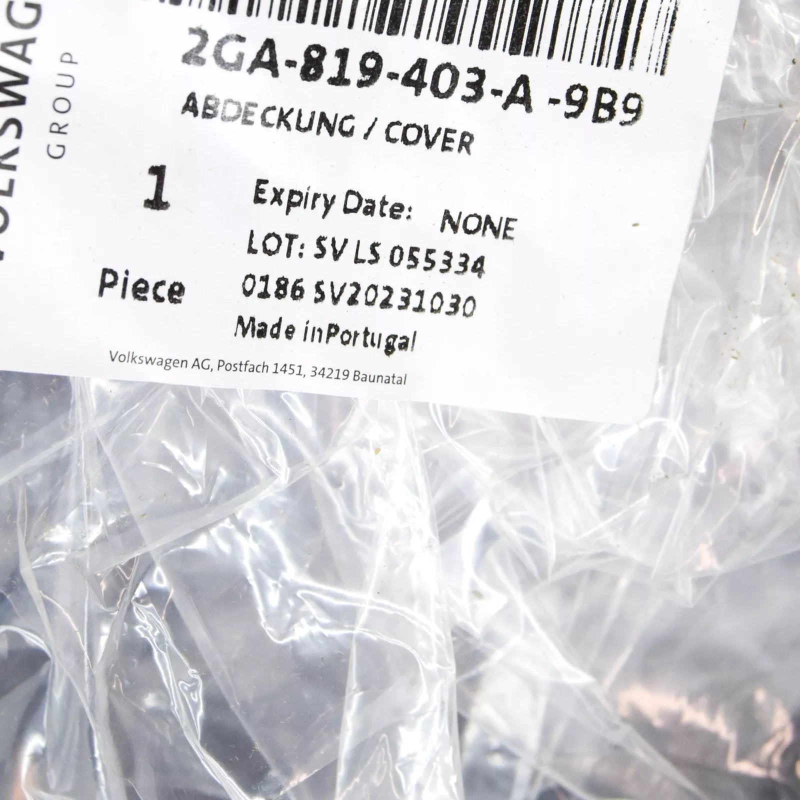 NEW VOLKSWAGEN T-ROC A11 LEFT WATER BOX COVER LHD 2GA819403A9B9 ORIGINAL