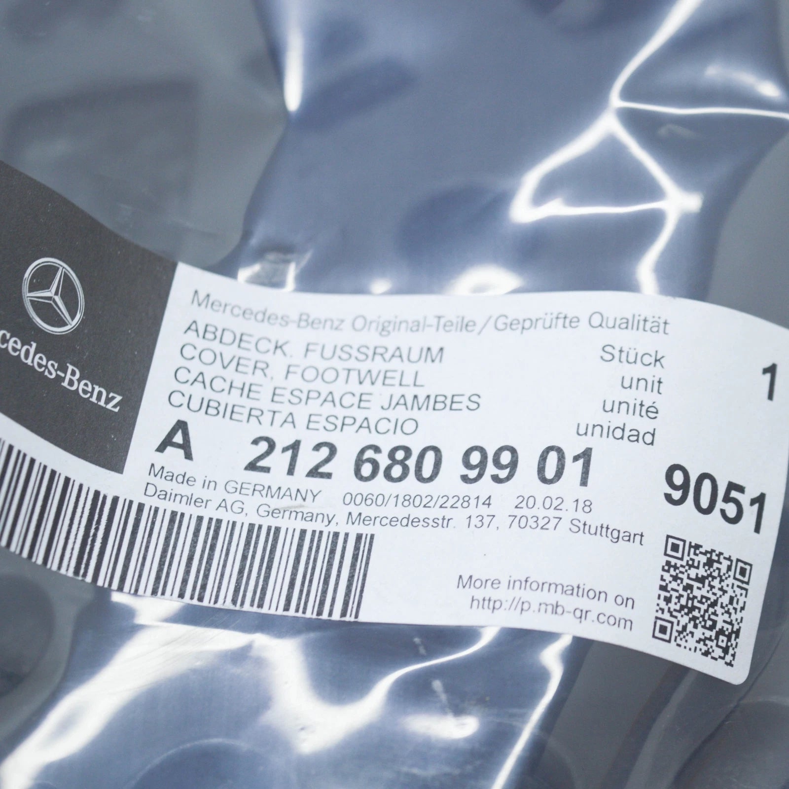 NEW MERCEDES-BENZ E W212 DASH FOOTWELL TRIM LOWER LHD A21268099019051 ORIGINAL