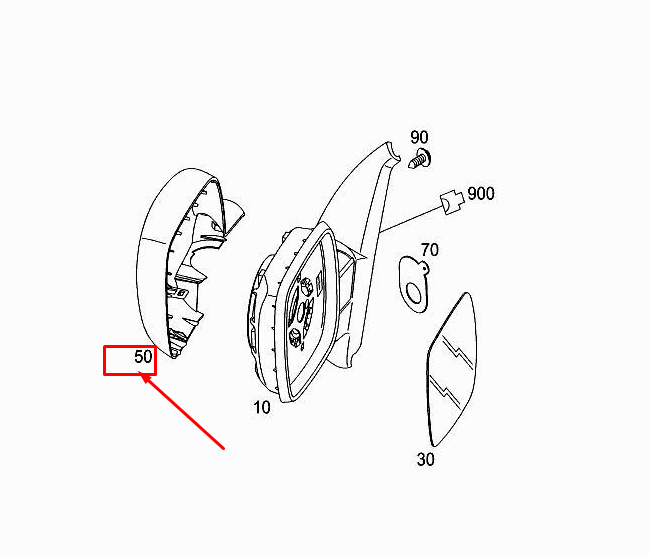 new mercedes-benz citan w415 front left door mirror cover a4158110307 original
