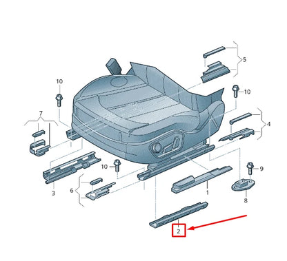NEW AUDI A8 4H FRONT LOWER OUTER SEAT GUIDE RAIL COVER 4H0881097DS5