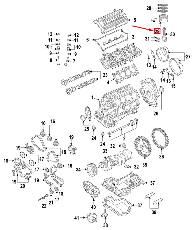NEW AUDI Q7 4L ENGINE PISTON FOR CYLINDERS 1-4 079107066DC ORIGINAL