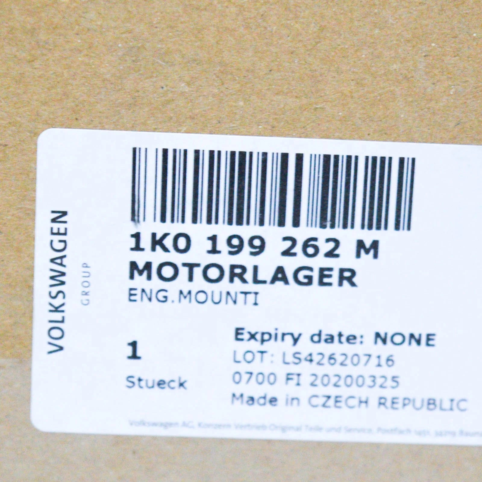 NEW VOLKSWAGEN BEETLE 5C7 RIGHT ENGINE MOUNT 1K0199262M 1.8 PETROL 125KW