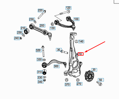 new mercedes-benz c w205 front left steering knuckle a2053322700 original