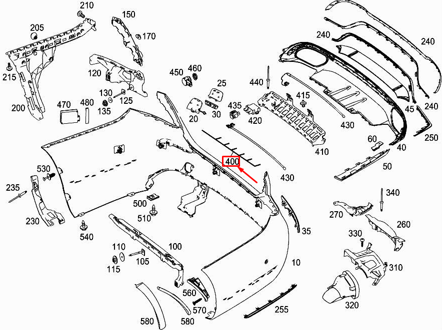 new mercedes-benz e w213 rear parking aid wiring harness a2135406203 original