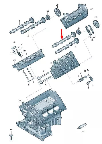 NEW VOLKSWAGEN AMAROK INLET CAMSHAFT 059109011DA ORIGINAL
