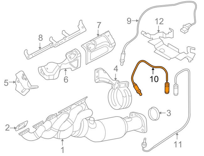 new bmw m5 e60 lambda oxygen sensor 11787836451 7836451 original