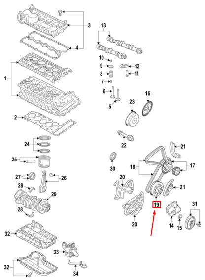 NEW AUDI A3 SPORTBACK 8V ENGINE OIL PUMP SPROCKET 07K115121F ORIGINAL