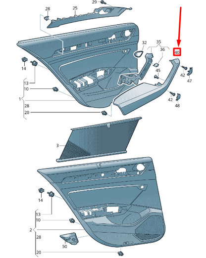 new volkswagen passat b8 3g rear left door armrest 3g0867363ry1 original