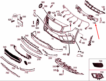 new mercedes-benz gla x156 front central impact absorber a1568850001 original