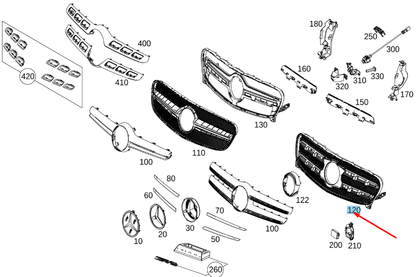 new mercedes-benz gla x156 radiator grille carrier a1568803601 original