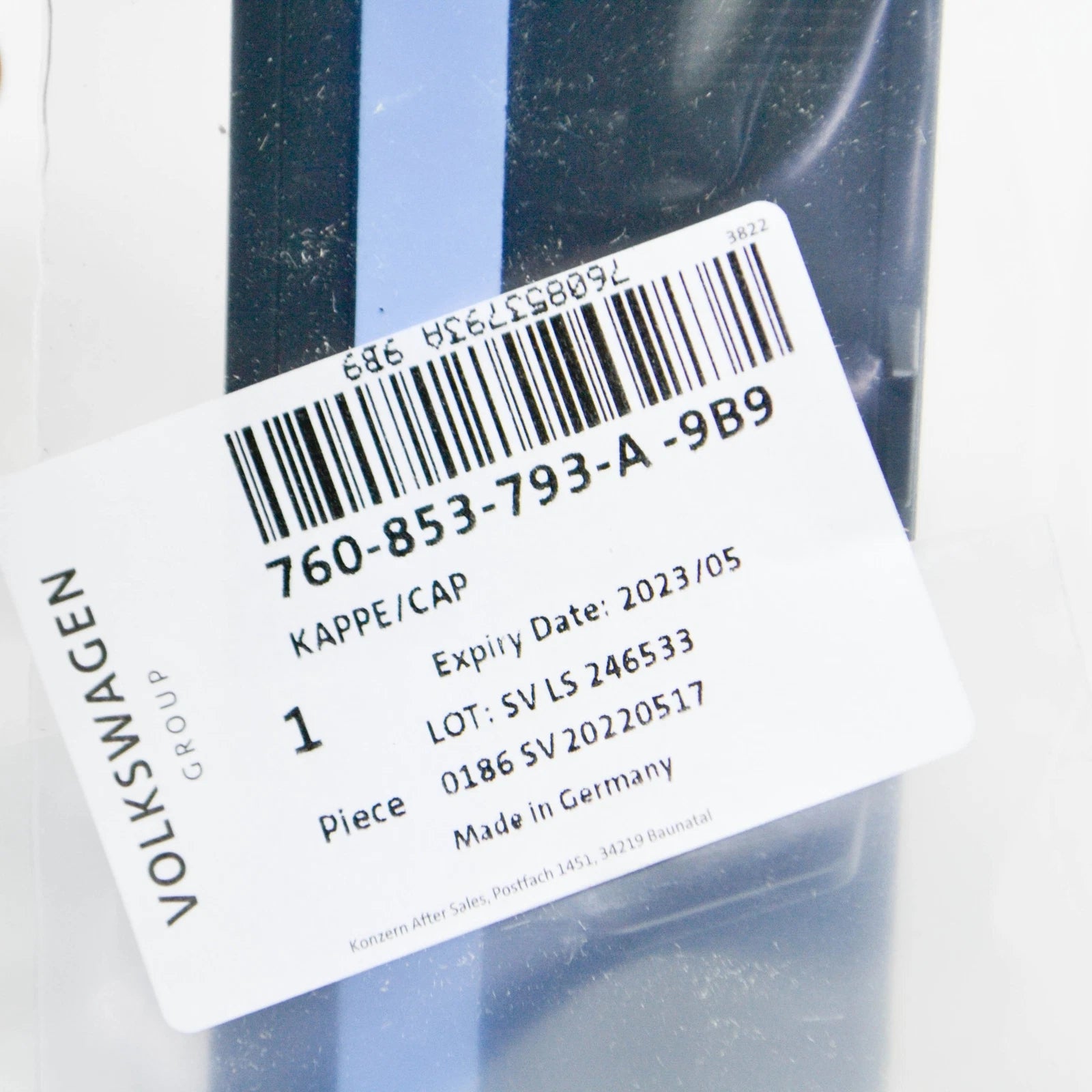 NEW VW TOUAREG CR FRONT RADIATOR GRILLE LEFT COVER CAP 760853793A9B9 ORIGINAL