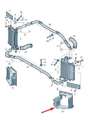 NEW AUDI Q8 INTERCOOLER LEFT AIR GUIDE DUCT 4M8145333A ORIGINAL