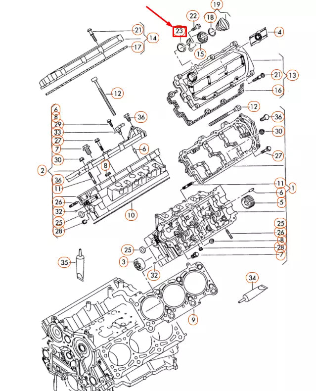 NEW AUDI A4 B7 ENGINE OIL FILLER PIPE SEAL O-RING 057133287B ORIGINAL