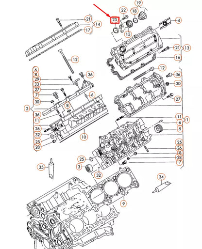 NEW AUDI A4 B7 ENGINE OIL FILLER PIPE SEAL O-RING 057133287B ORIGINAL