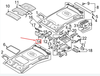 NEW VW PASSAT B6 3C LEFT SIDE SUN VISOR 3C0857551AM2F4 ORIGINAL