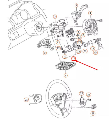 NEW AUDI A3 8P STEERING LOCK 1K0905841 ORIGINAL