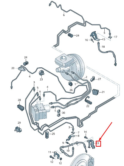 NEW AUDI Q7 4M FRONT RIGHT BRAKE HOSE RETAINER 4M0611846P