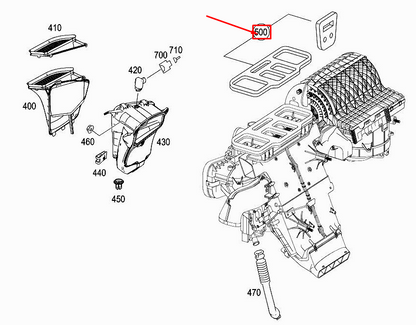 new mercedes-benz r w251 fire wall housing seal a1648350798 original