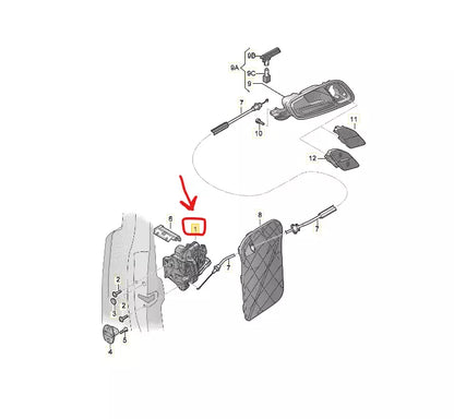 NEW AUDI A1 8X FRONT LEFT  DOOR LOCK LHD 8J1837015A ORIGINAL