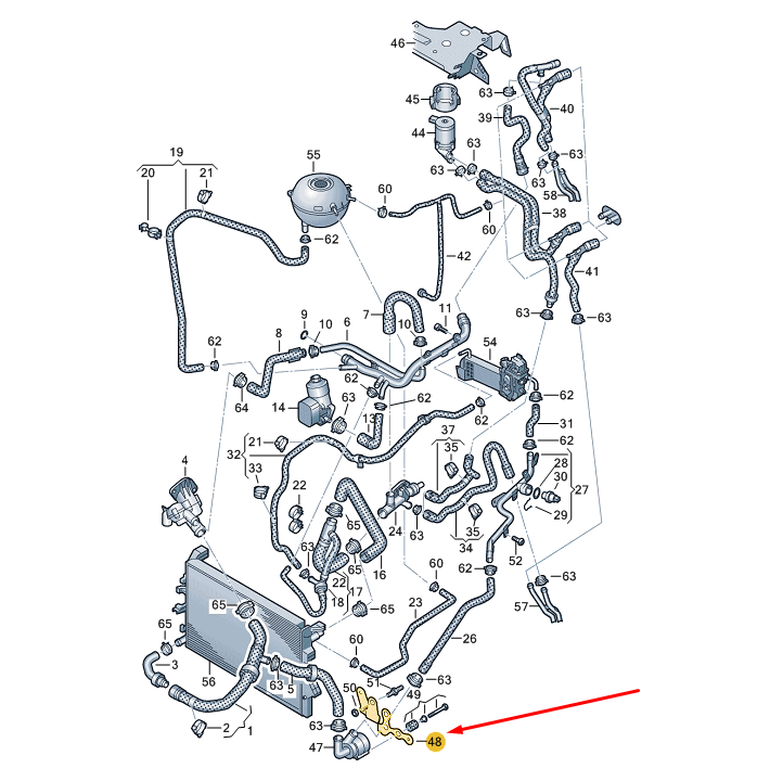 NEW VW TRANSPORTER VI T6 ADDITIONAL COOLANT PUMP BRACKET 7E0121079B ORIGINAL