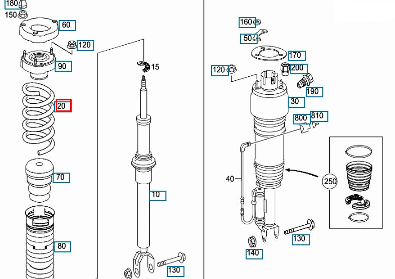 NEW MERCEDES BENZ E W211 FRONT COIL SPRING A2113211704 ORIGINAL