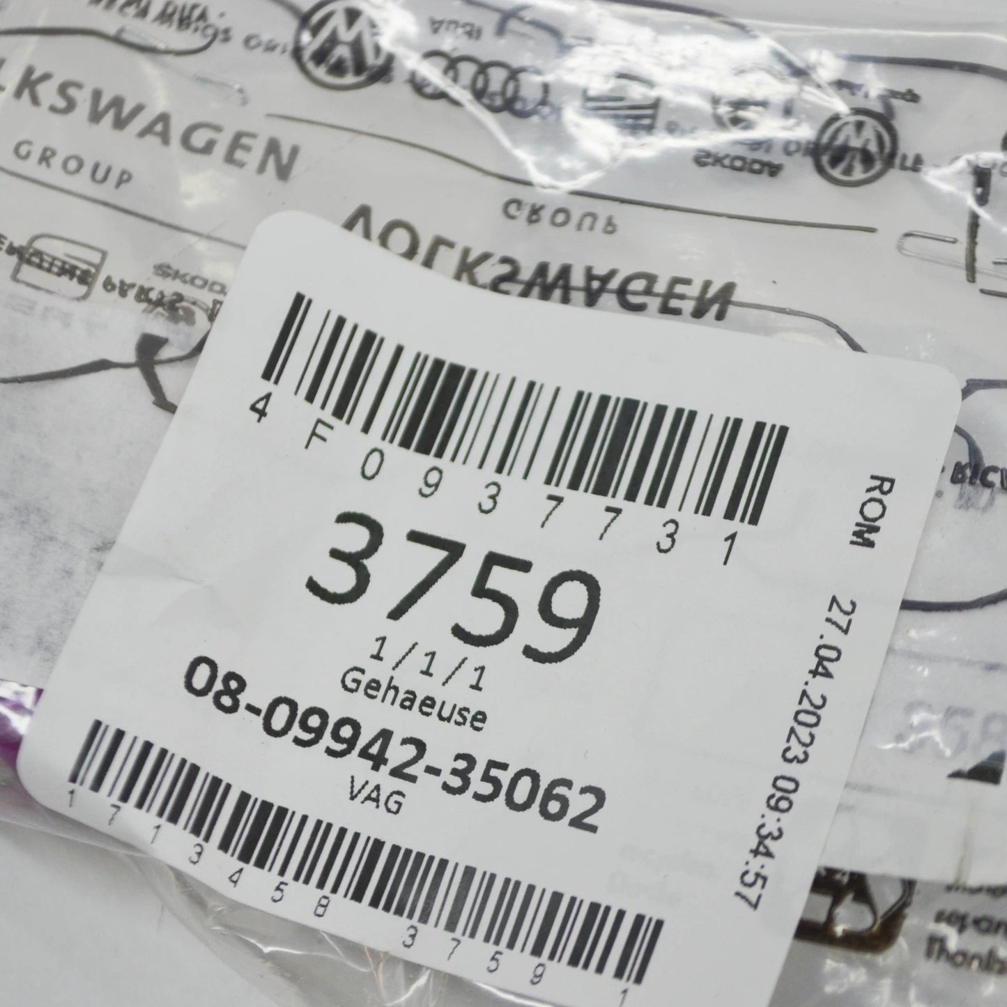 NEW AUDI A1 MK1 FRONT SEAT HEATER 6-PIN FLAT CONNECTOR HOUSING 4F0937731