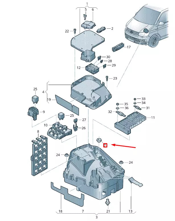 NEW VW TRANSPORTER VI T6 EARTH LINE GROMMET 7H0907905