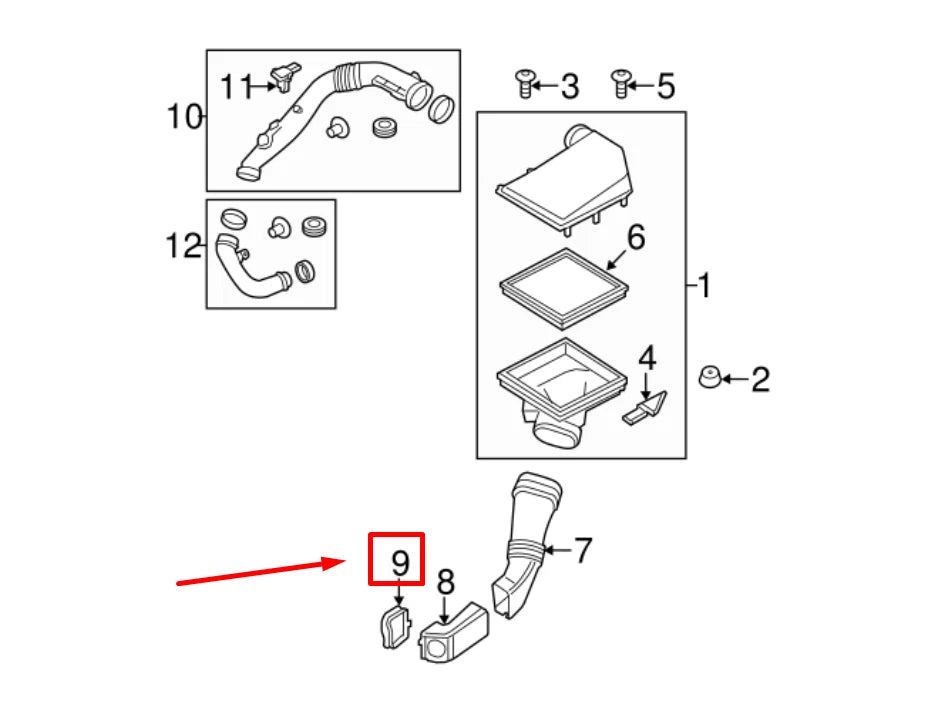 NEW BMW 5 F11 AIR INTAKE SUCTION DUCT 13717800154 7800154 ORIGINAL