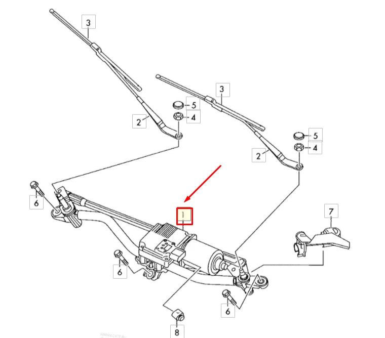 NEW AUDI A4 ALLROAD QUATTRO B8 WINDSCREEN WIPER LINKAGE LHD 8K1955023E ORIGINAL