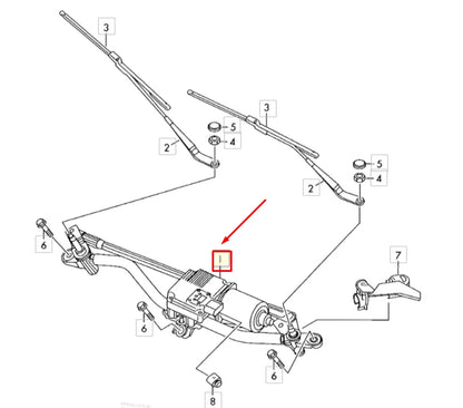 NEW AUDI A4 ALLROAD QUATTRO B8 WINDSCREEN WIPER LINKAGE LHD 8K1955023E ORIGINAL