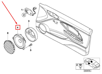 NEW BMW 3 E46 FRONT DOOR LOUDSPEAKER 8368233 65138368233 ORIGINAL