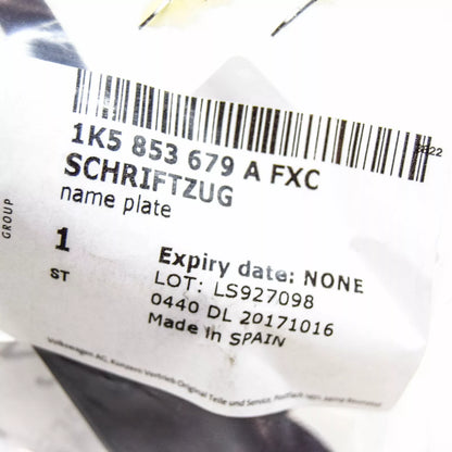 NEW VW JETTA MK5 GLI FRONT GRILLE CHROME BLACK BADGE 1K5853679AFXC ORIGINAL