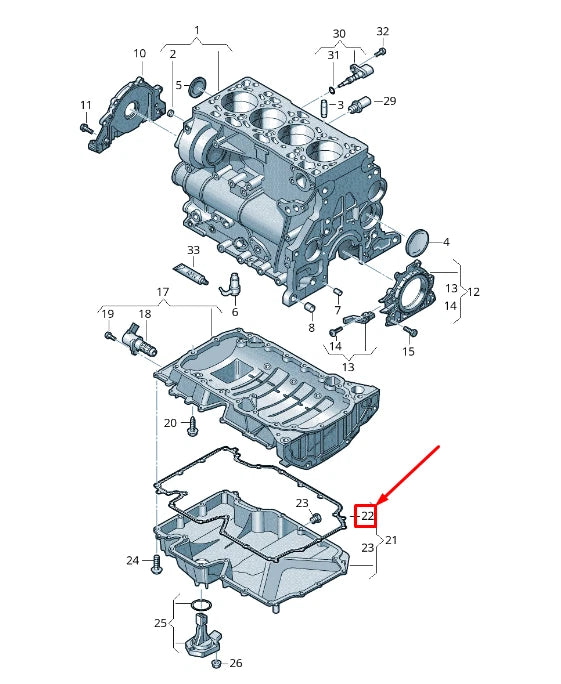 NEW AUDI A6 C8 ENGINE OIL SUMP GASKET 05L103609A