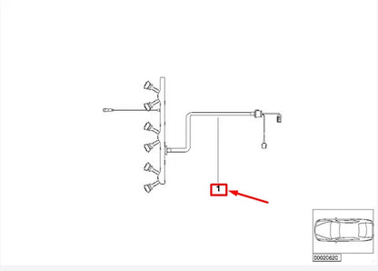 NEW BMW 5 E60 520I IGNITION WIRING HARNESS LOOM 12517551896 7551896 ORIGINAL