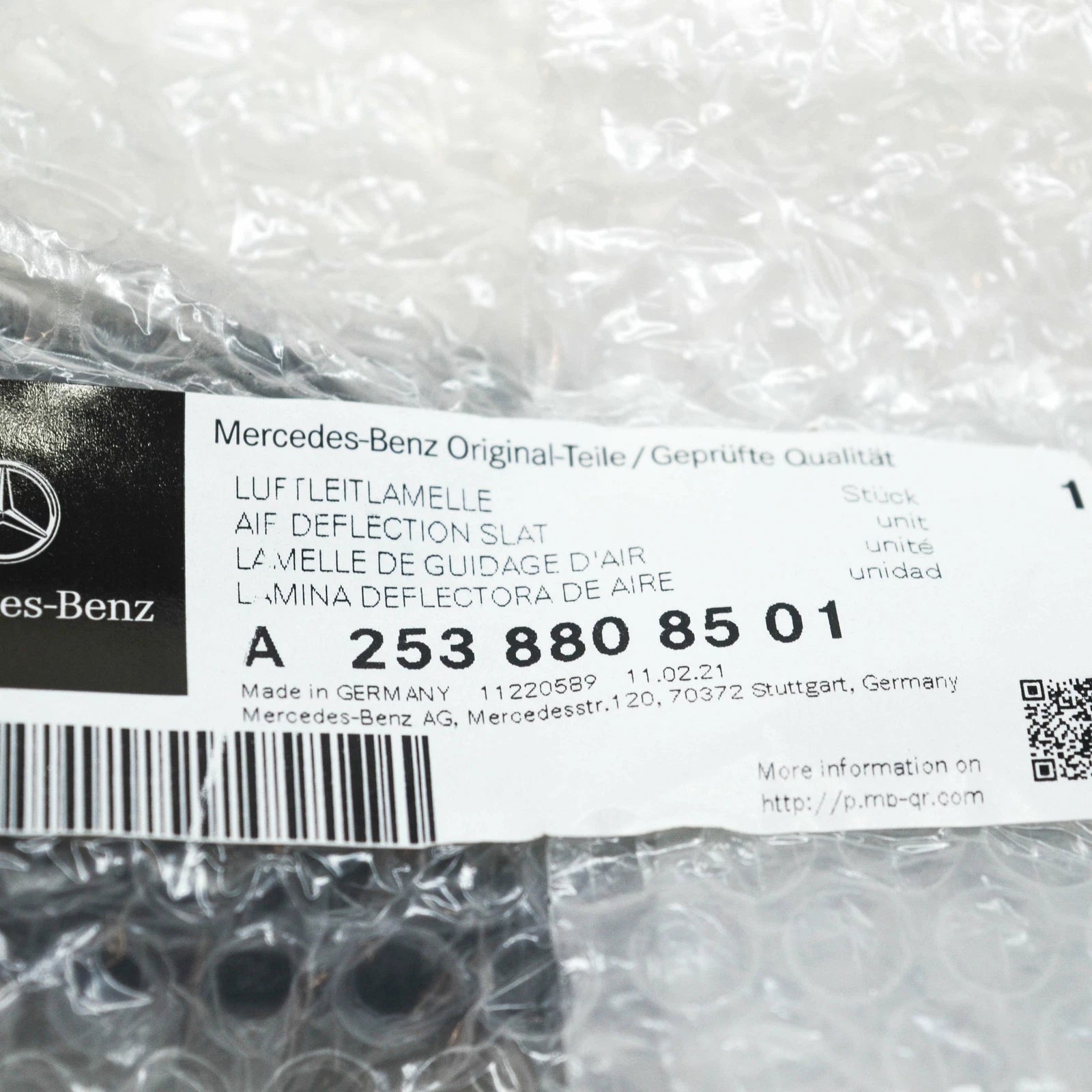 NEW MB GLC COUPE C253 FRONT TOP GRILLE TOP DUCT PLATE A2538808501