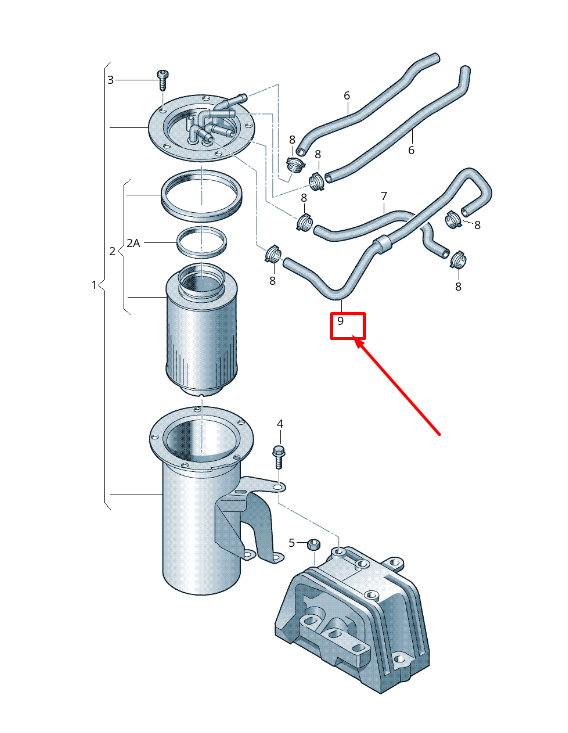 NEW VW GOLF VI 5K MK6 FUEL PIPE 1K0130307BG ORIGINAL