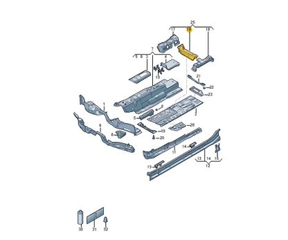 new volkswagen tiguan ad1 front left seat support 5qa803231 original