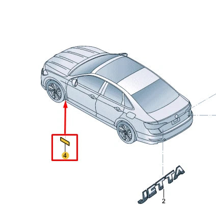 NEW VW JETTA MK7 A7 FRONT WING LEFT MANUFACTURER BADGE 17A853688FDPJ