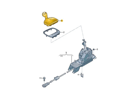NEW AUDI RS Q3 F3 GEAR SHIFTING GRIP RHD 83C713139GIAQ ORIGINAL