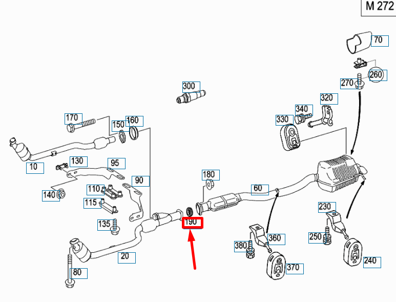 NEW MERCEDES-BENZ C W203 EXHAUST FLANGE SEALING RING A2084920081 ORIGINAL