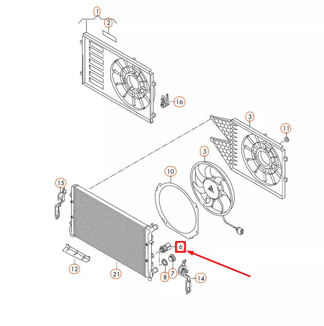 NEW VOLKSWAGEN POLO 6R TEMPERATURE SENSOR 2 PIN 6R0919501 ORIGINAL