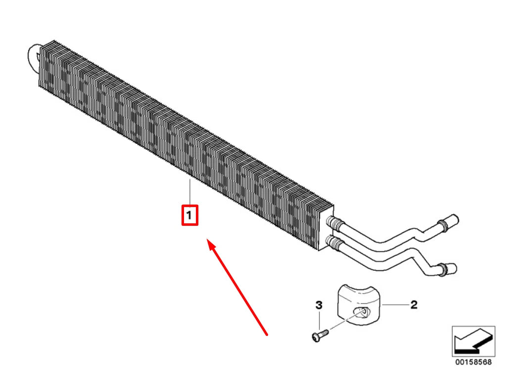 NEW BMW X5 E70 POWER STEERING COOLER 17117606254 7606254 ORIGINAL