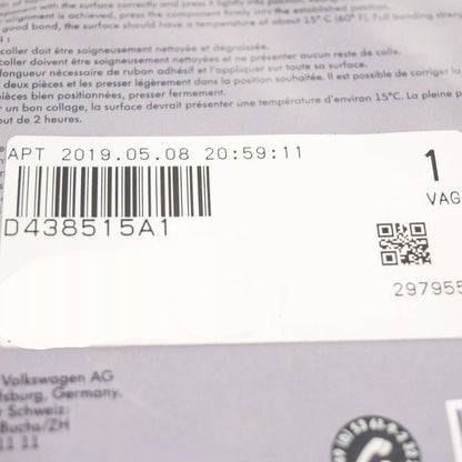 NEW AUDI A4 B7 EXTERIOR REAR COVER TAPE D438P11M4 ORIGINAL