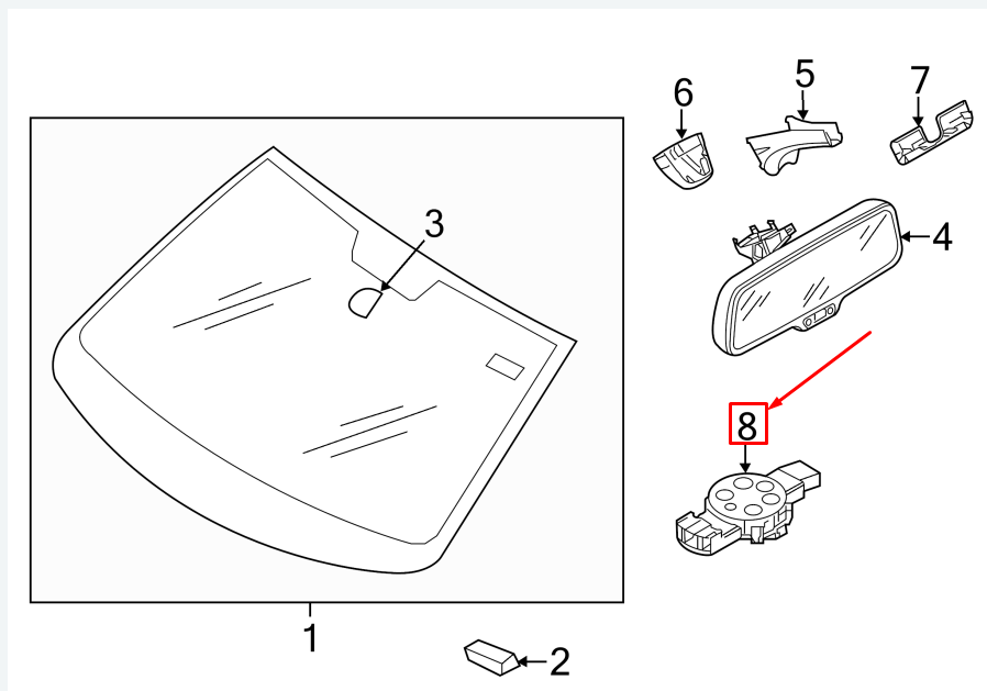 new vw golf vii 5g mk7 front rain sensor 5q0955547b original