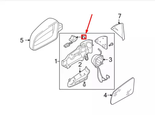 NEW AUDI A6 C6 FRONT RIGHT MIRROR TURN SIGNAL LIGHT ASSEMBLY 4F0949134
