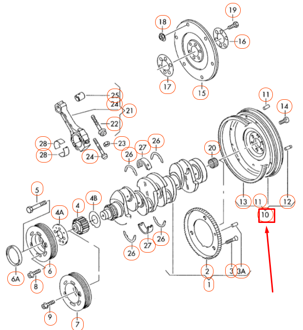 new audi a3 8p dual mass flywheel 06j105266ae original