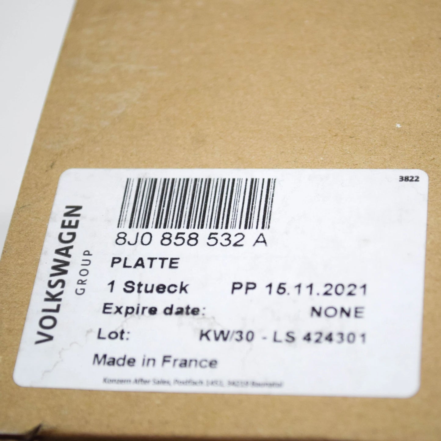 NEW AUDI TT 8J MK2 FRONT RIGHT DOOR MIRROR MOUNTING PLATE 8J0858532A