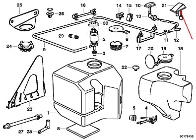 NEW BMW Z3 E36 WINDSHIELD WASHER NOZZLE 61668376011 8376011 ORIGINAL