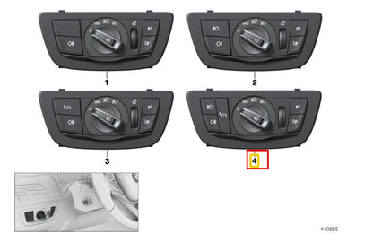 NEW BMW 7 G11 G12 HEADLIGHT SWITCH CONTROL UNIT 61319472982 9472982 ORIGINAL